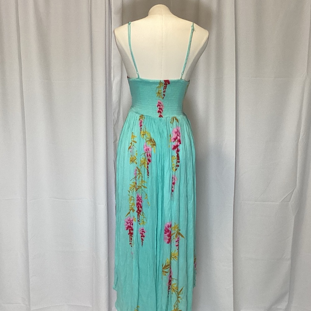 591. Free People Pastel Smocked Sundress Floral Print NWOT Size Large - Picture 4 of 14